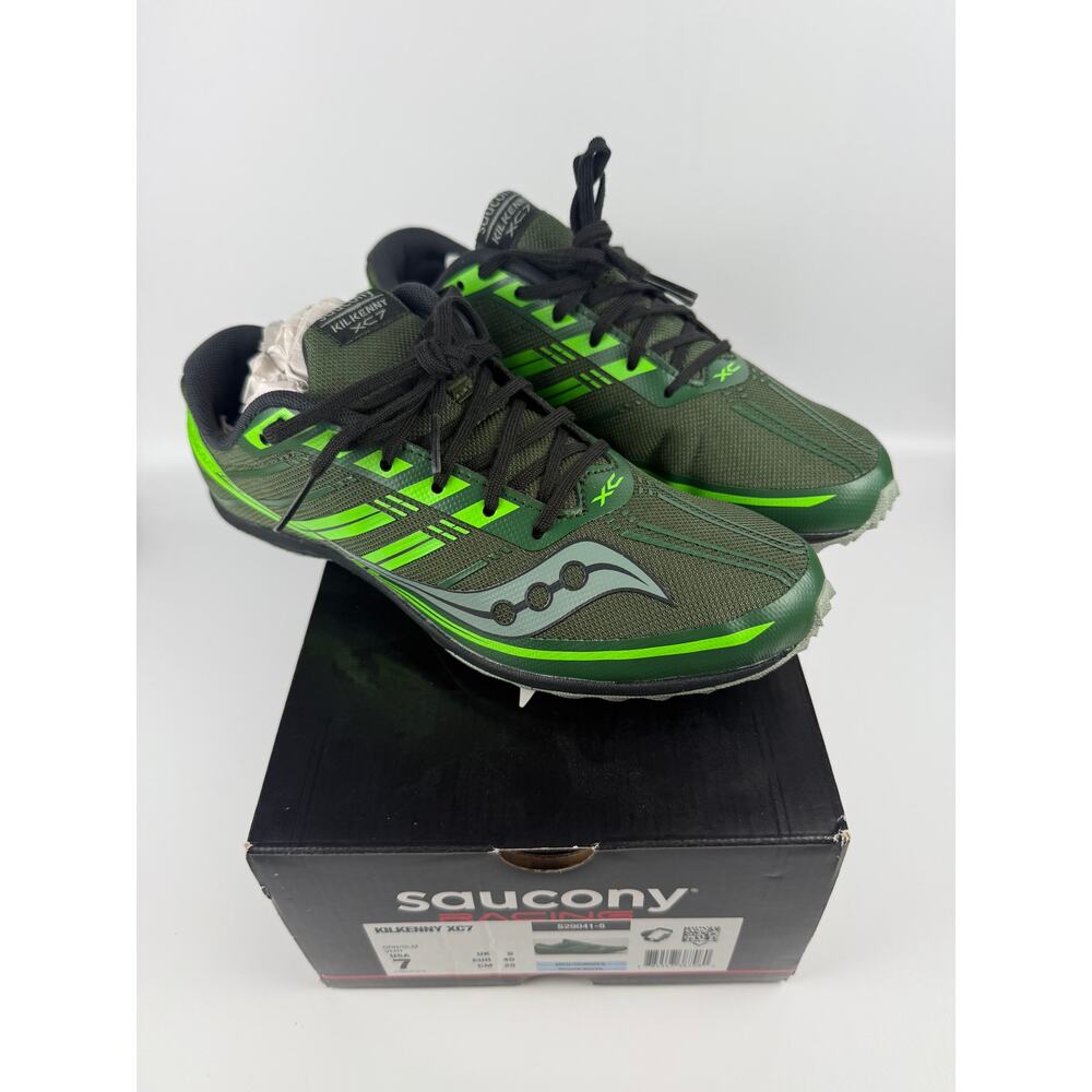 Saucony Youth Kids Kilkenny XC7 Cross Country Sneaker Shoes Size US7 EU40 Green
